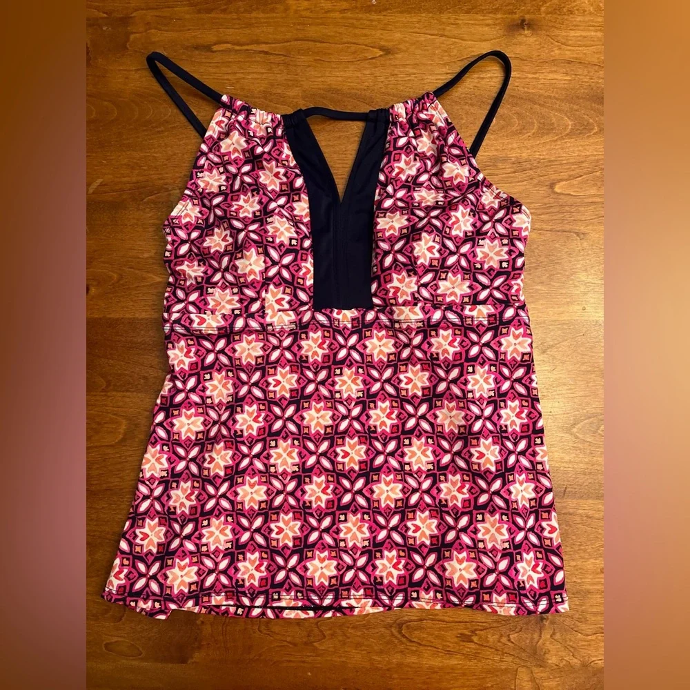 Kim Rogers Tankini Swim Top EUC ladies Sz Medium Beach Pool Vacay Resort Summer